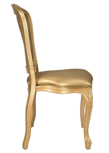 Gold Vinyl Seat and Tufted Back