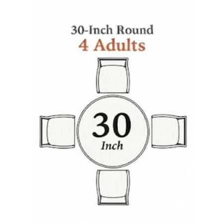 30" Black Round Plywood Cocktail Table Kit, Image 8