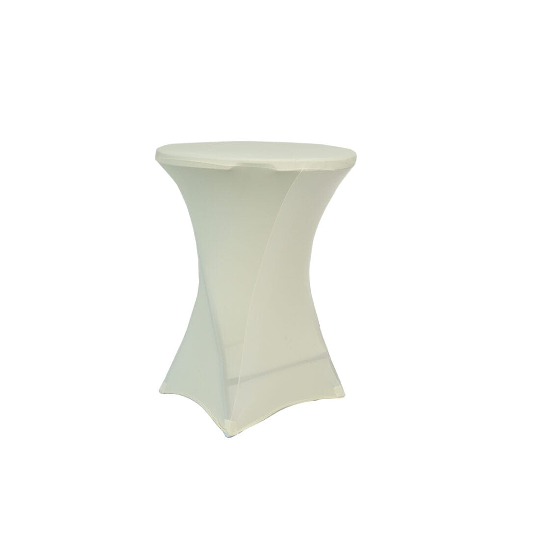 Ivory 5-Pack 30/32" Spandex Cocktail Table Covers for Home Kitchen Patio Entertaining Gatherings, 250gsm, Image 4