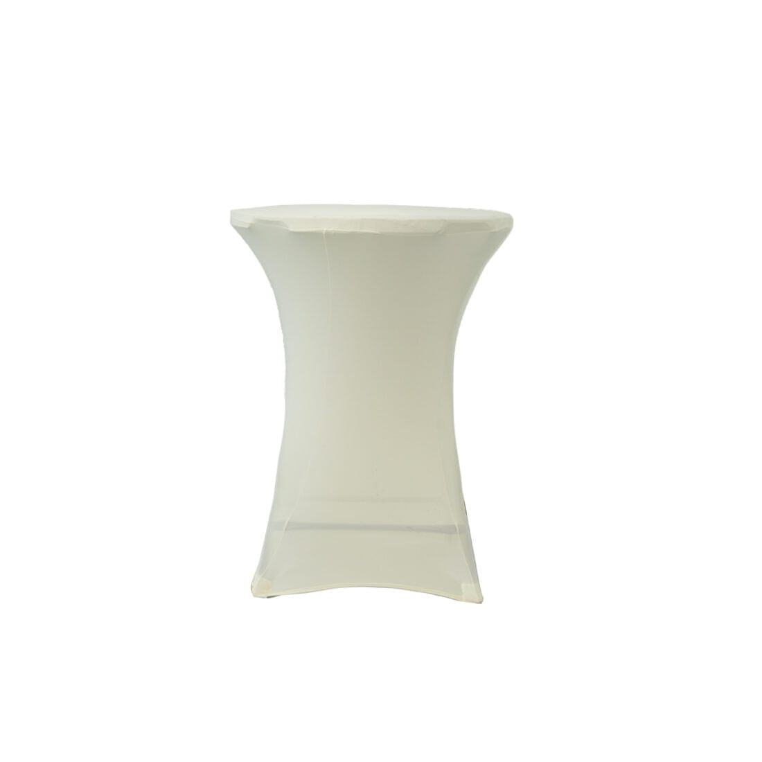 Ivory 5-Pack 30/32" Spandex Cocktail Table Covers for Home Kitchen Patio Entertaining Gatherings, 250gsm, Image 3