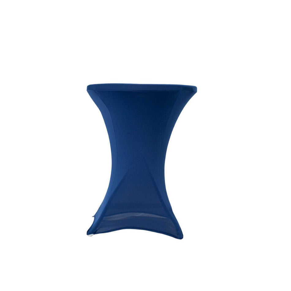 Navy Blue 5-Pack 36" Spandex Cocktail Table Covers for Home Kitchen Patio Entertaining Events, 250gsm