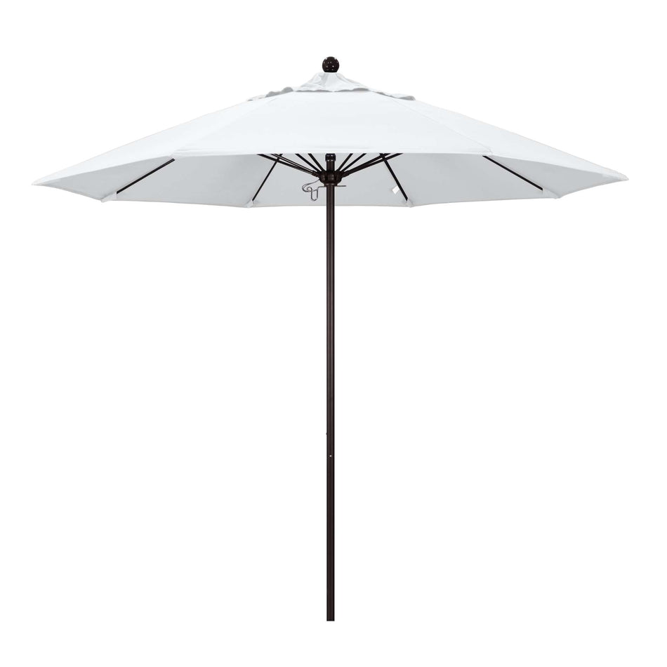 9' Patio California Umbrella with Bronze Pole and Sunbrella Canopy for Backyard Patio and Garden Shade, Natural