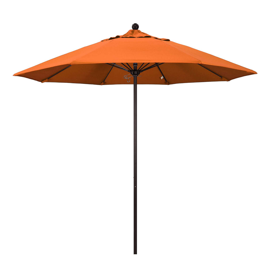 9' Patio California Umbrella with Bronze Pole and Sunbrella Canopy for Outdoor Living Patio Shade, Tuscan