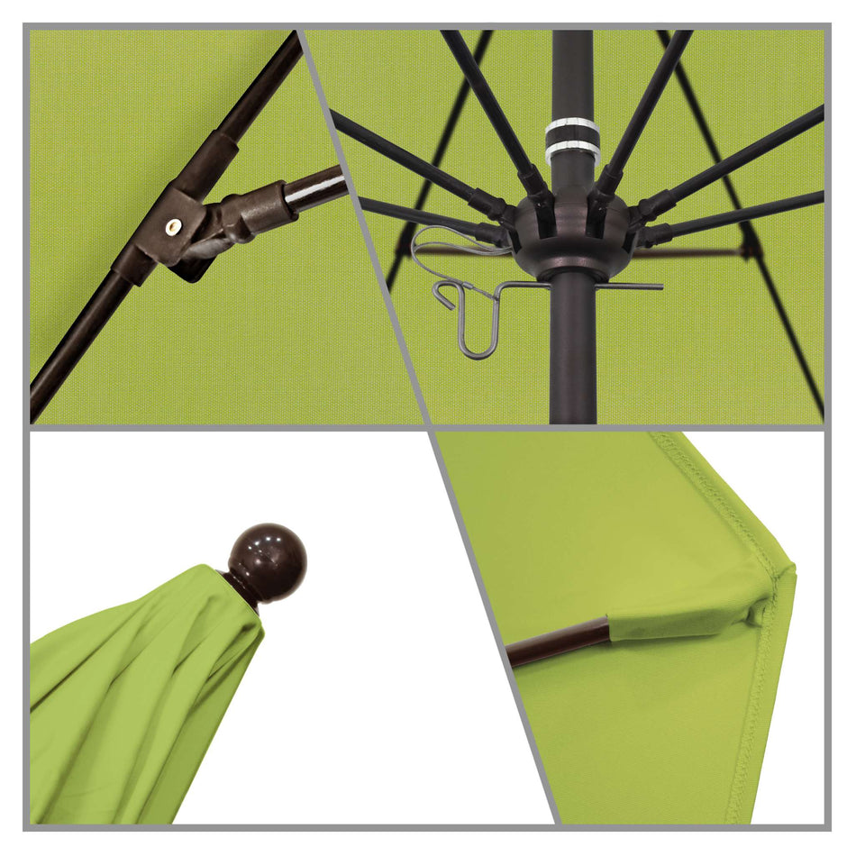 9' Patio California Umbrella with Bronze Pole and Sunbrella Canopy for Backyard Lounge and Patio Use, Macaw