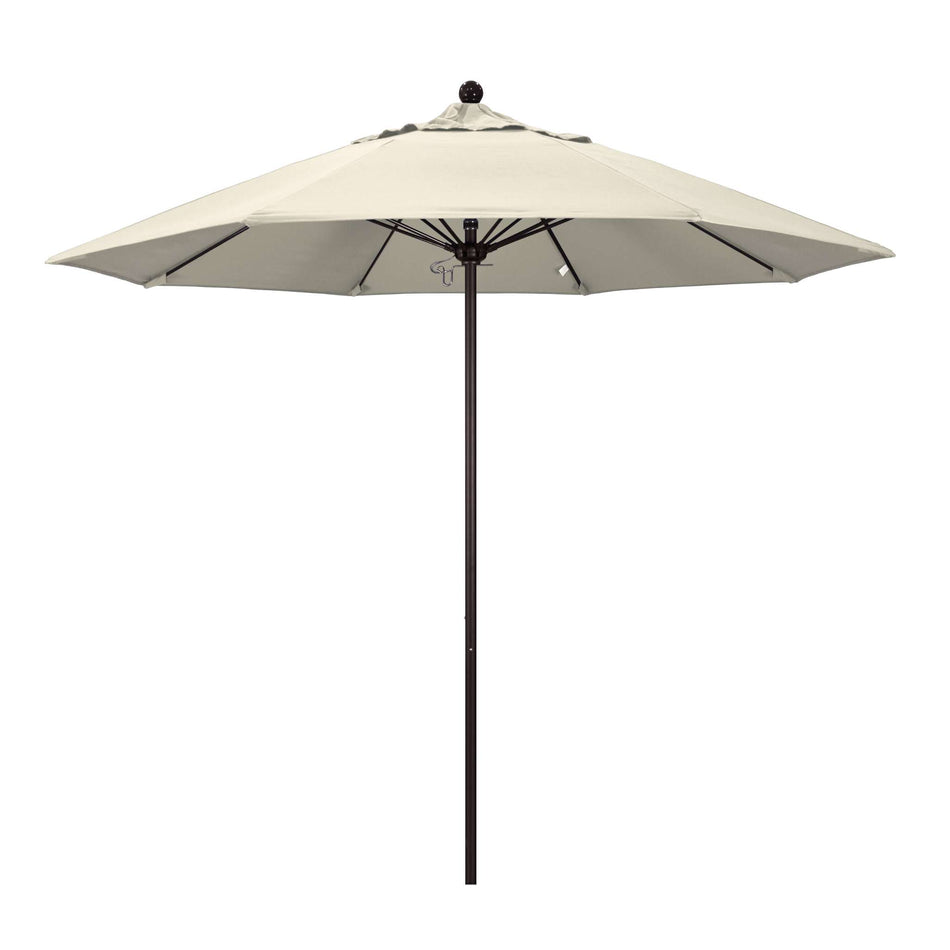 9' Patio California Umbrella with Bronze Pole and Olefin Canopy for Patio Garden and Outdoor Shade, Antique Beige