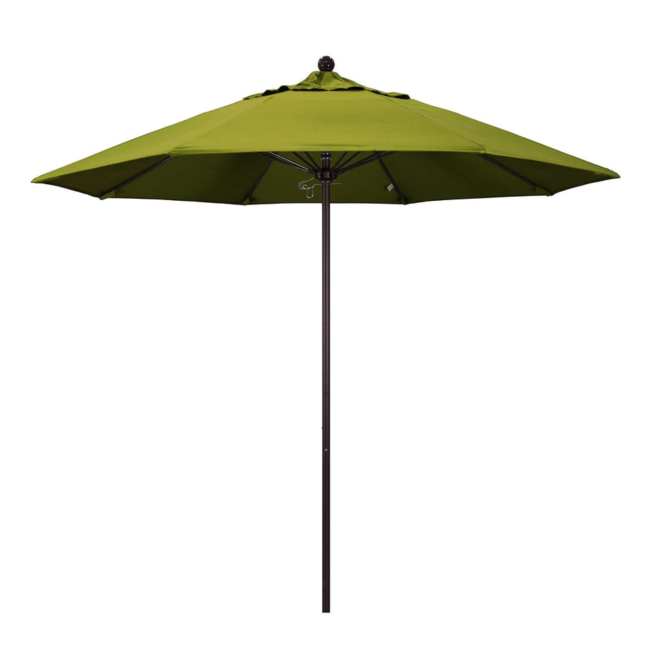 9' Patio California Umbrella with Bronze Pole and Olefin Canopy for Backyard Lounge and Patio Use, Kiwi