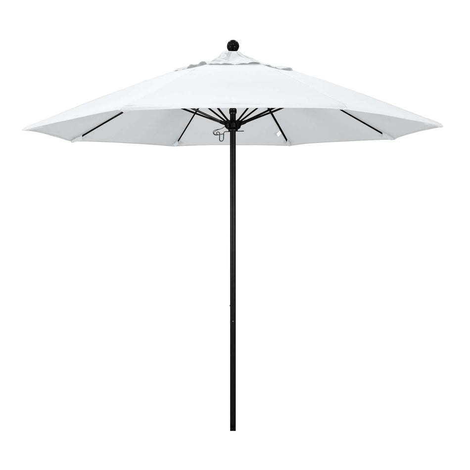 9' Patio California Umbrella with Black Pole and Sunbrella Canopy for Backyard Patio and Garden Shade, Natural
