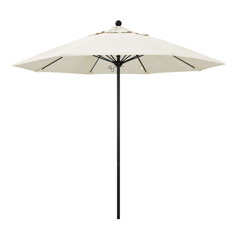 9' Patio California Umbrella with Black Pole and Sunbrella Canopy for Backyard Patio and Garden Shade, Canvas