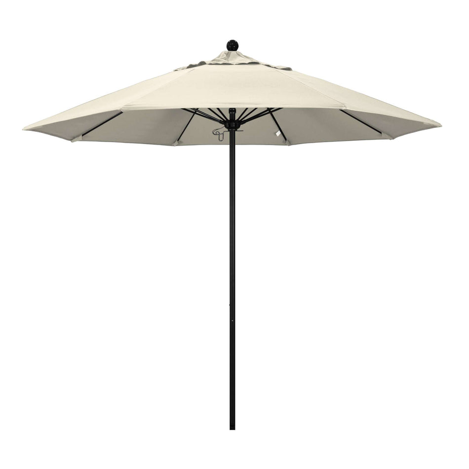 9' Patio California Umbrella with Black Pole and Olefin Canopy for Patio Garden and Outdoor Shade, Antique Beige