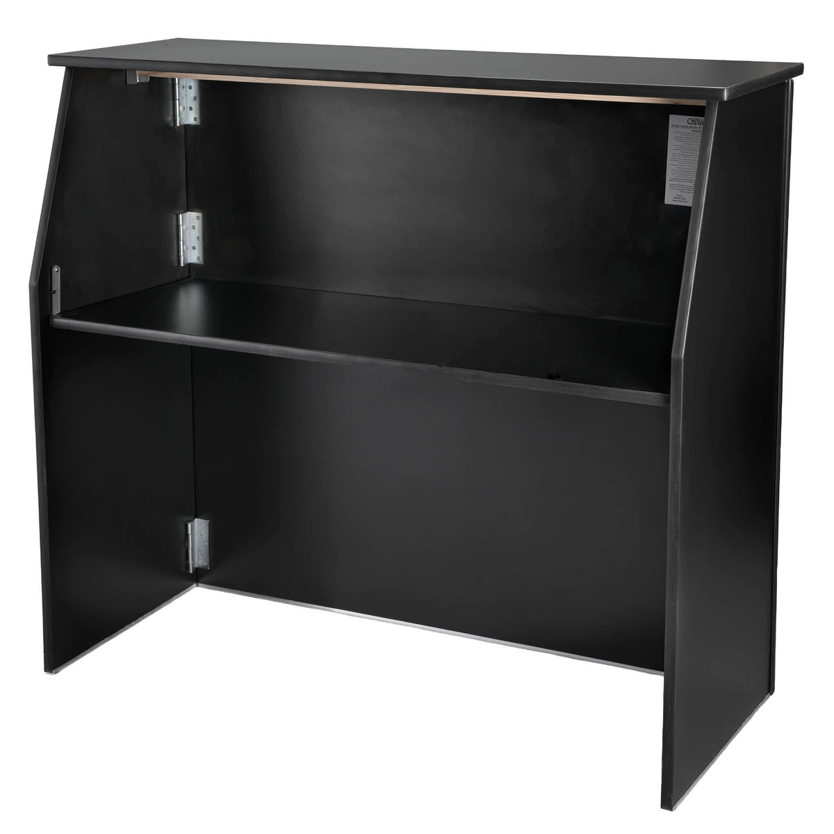 Black 42" Tall 48" Portable Folding Bar Table for Home Kitchen Patio Entertaining Parties, High-Pressure Laminate Surface, Image 2