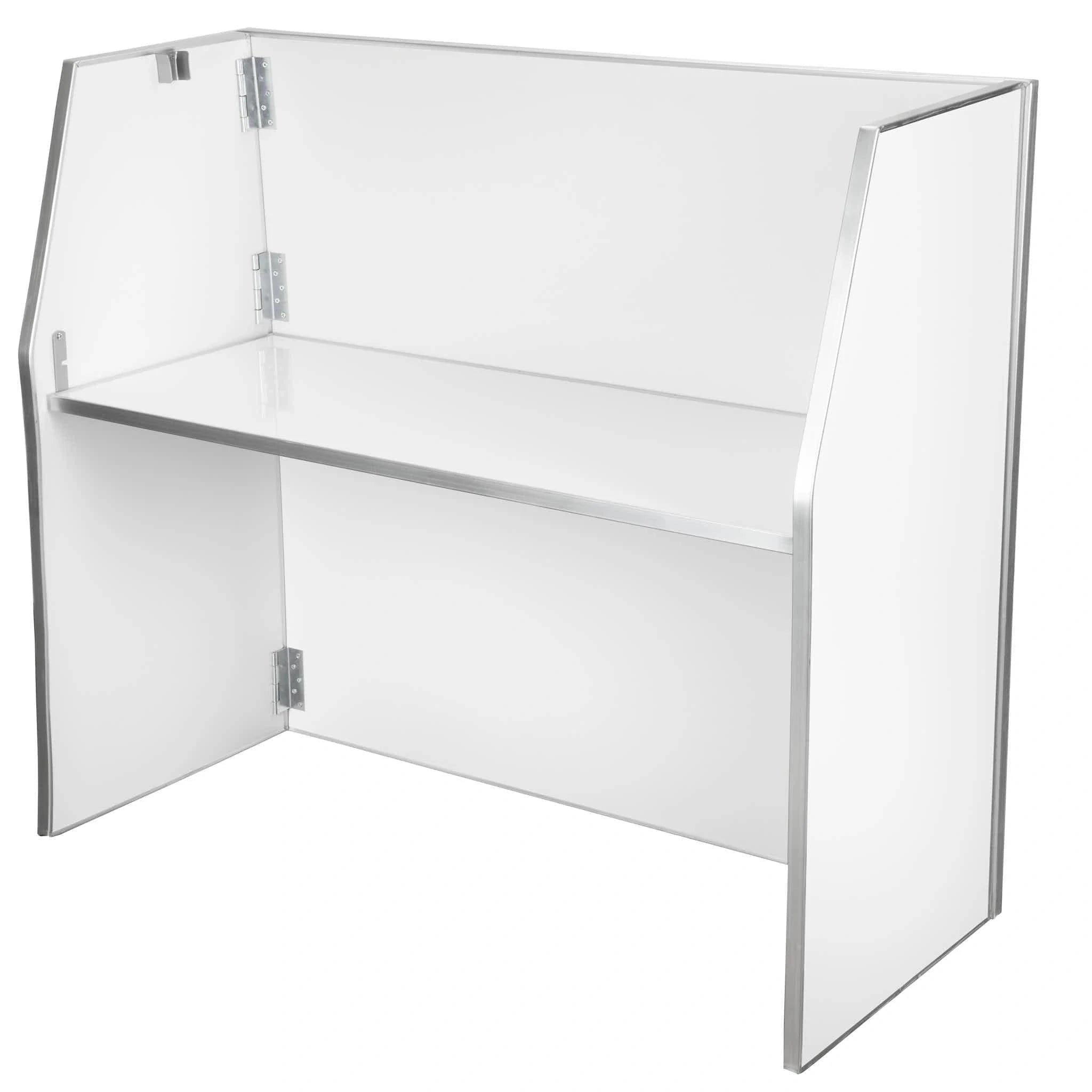 White 42" Tall 48" Portable Folding Bar Table for Home Kitchen Patio Entertaining Small Spaces, High-Pressure Laminate Surface Metal Edge, Image 3