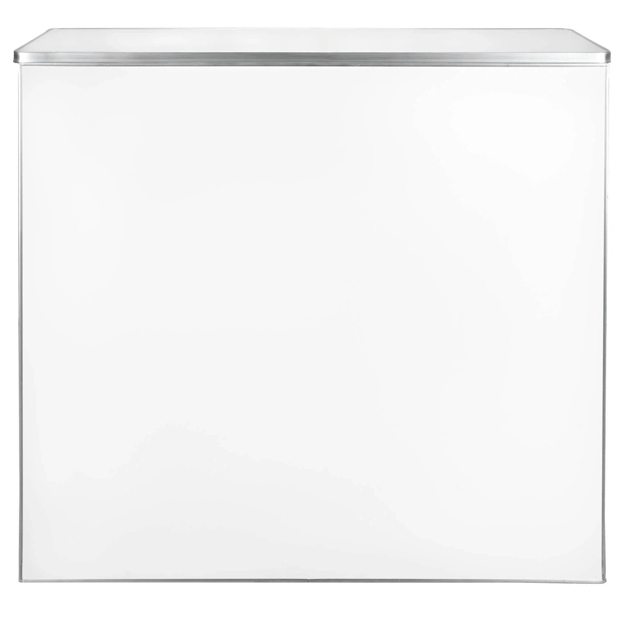 White 42" Tall 48" Portable Folding Bar Table for Home Kitchen Patio Entertaining Small Spaces, High-Pressure Laminate Surface Metal Edge, Image 5