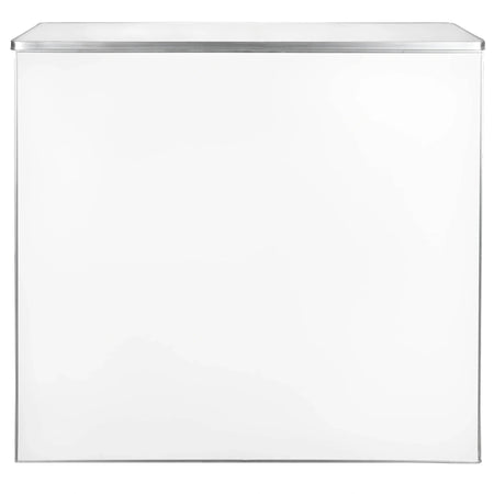 White 42" Tall 48" Portable Folding Bar Table for Home Kitchen Patio Entertaining Small Spaces, High-Pressure Laminate Surface Metal Edge, Image 5