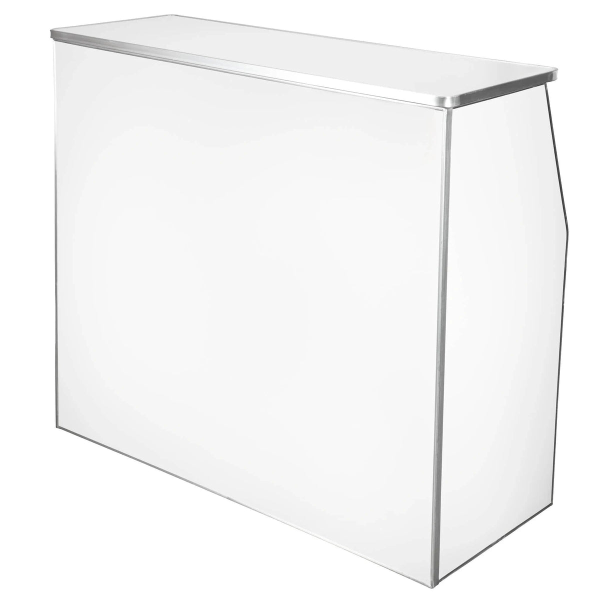 White 42" Tall 48" Portable Folding Bar Table for Home Kitchen Patio Entertaining Small Spaces, High-Pressure Laminate Surface Metal Edge, Image 7