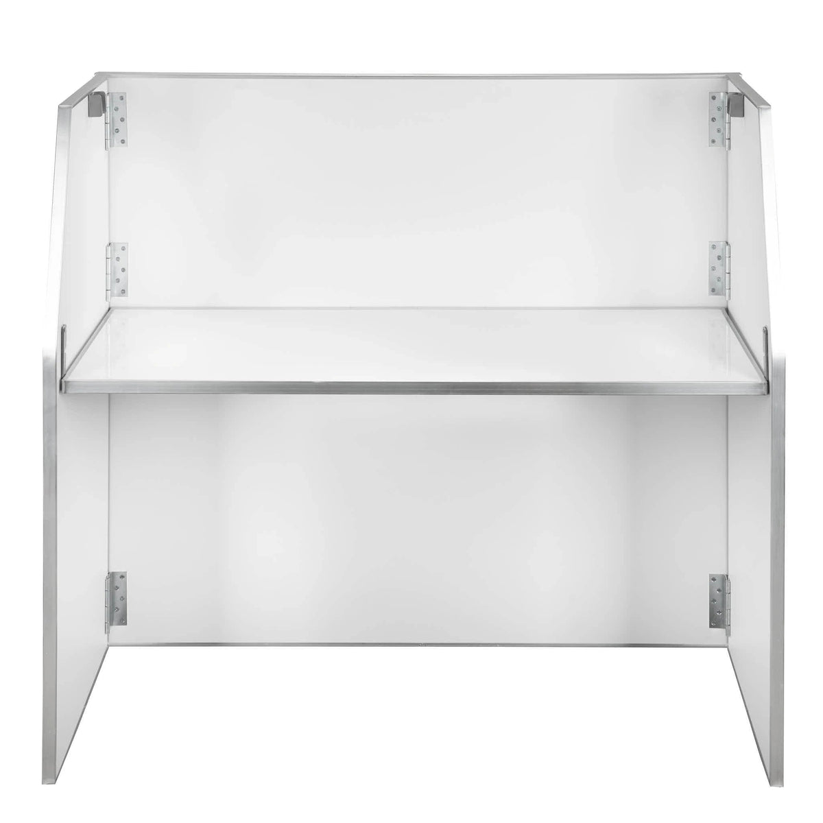 White 42" Tall 48" Portable Folding Bar Table for Home Kitchen Patio Entertaining Small Spaces, High-Pressure Laminate Surface Metal Edge, Image 8