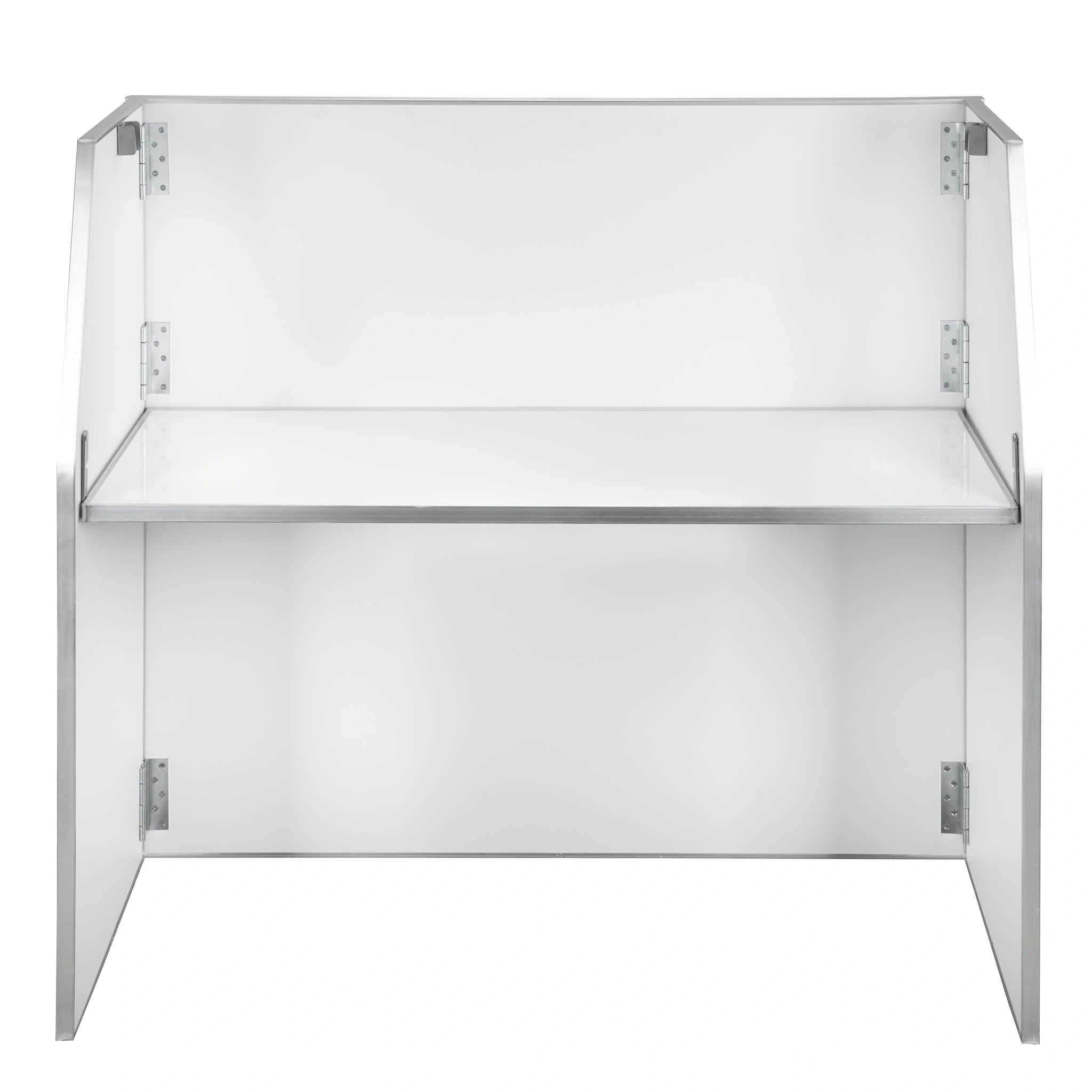 White 42" Tall 48" Portable Folding Bar Table for Home Kitchen Patio Entertaining Small Spaces, High-Pressure Laminate Surface Metal Edge, Image 8