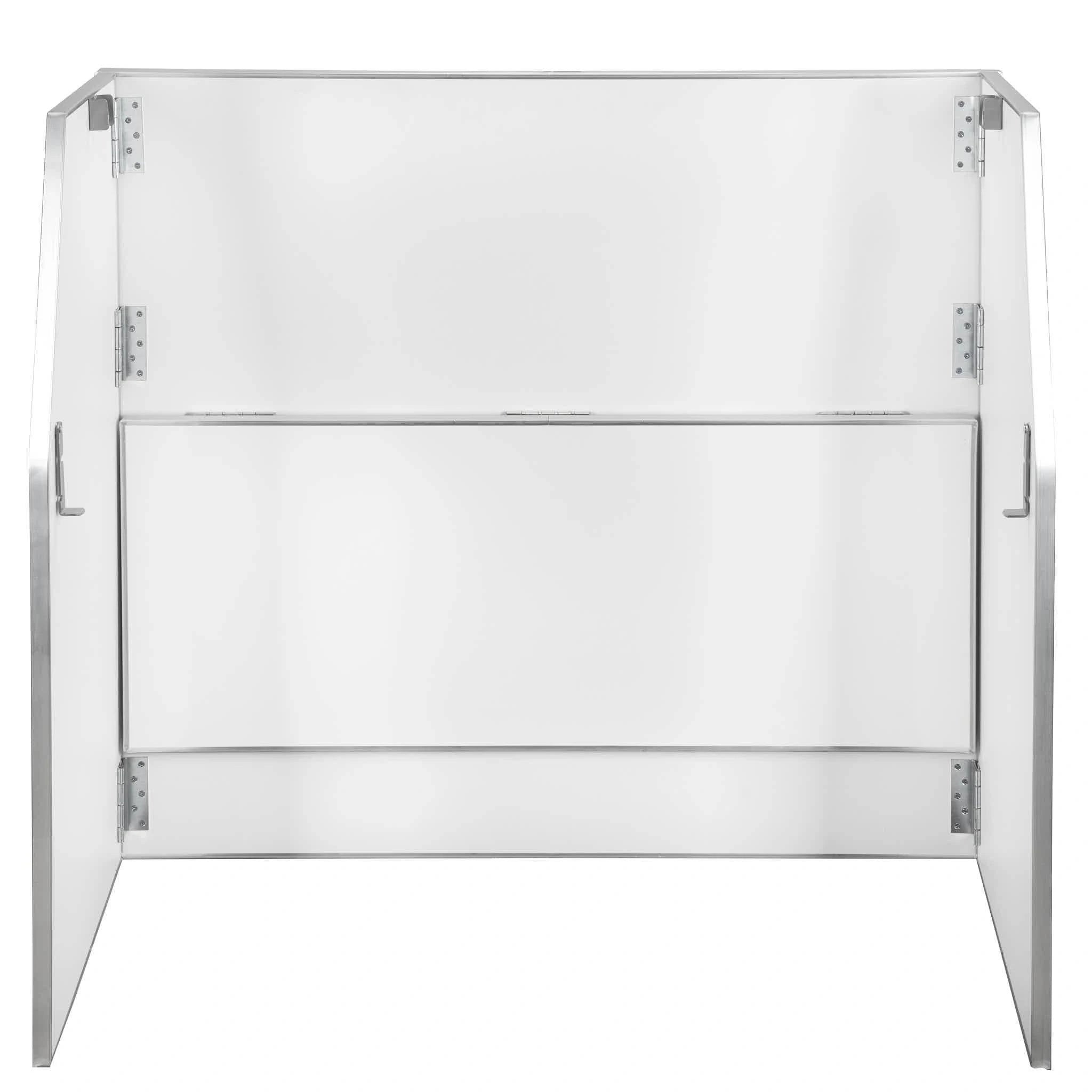White 42" Tall 48" Portable Folding Bar Table for Home Kitchen Patio Entertaining Small Spaces, High-Pressure Laminate Surface Metal Edge, Image 9