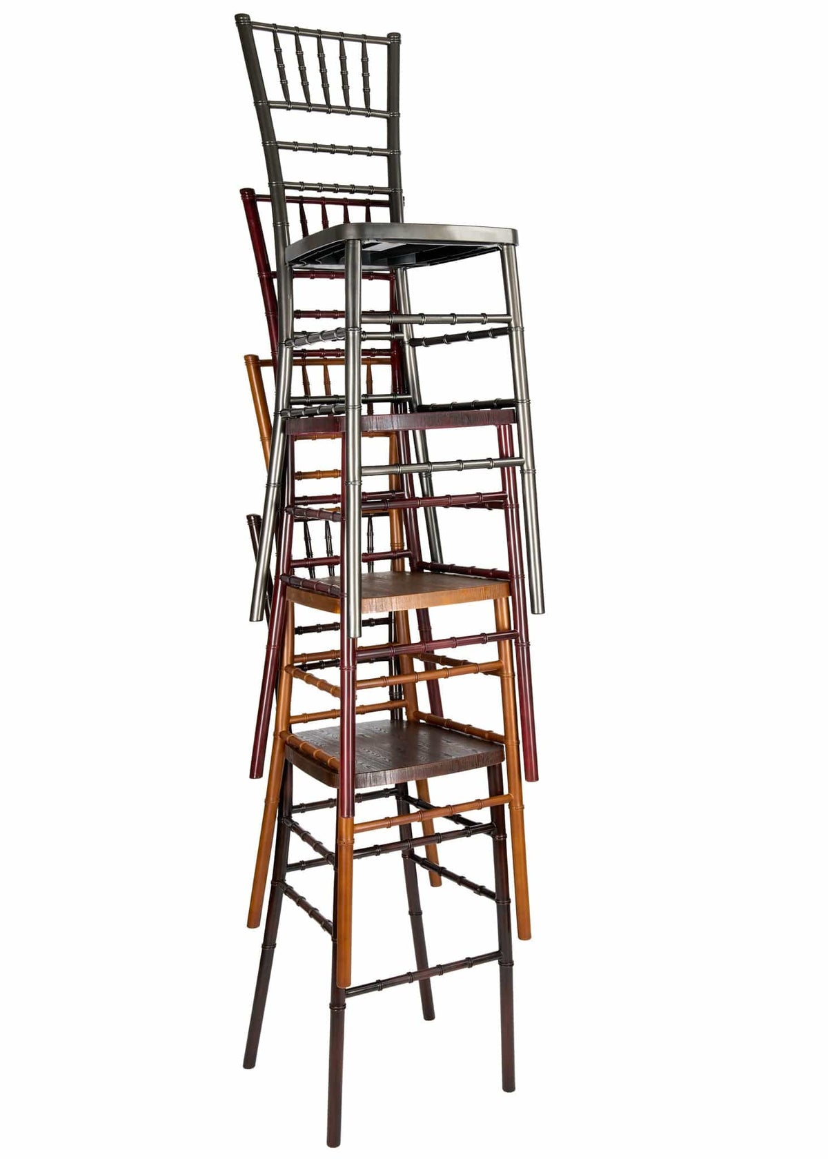 Gold Bullion Resin Skeleton™ Chiavari Barstool for Glam Kitchen Seating, Image 6