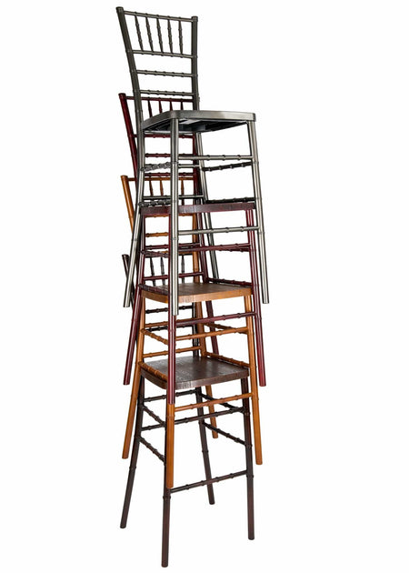 Gold Bullion Resin Skeleton™ Chiavari Barstool for Glam Kitchen Seating, Image 6