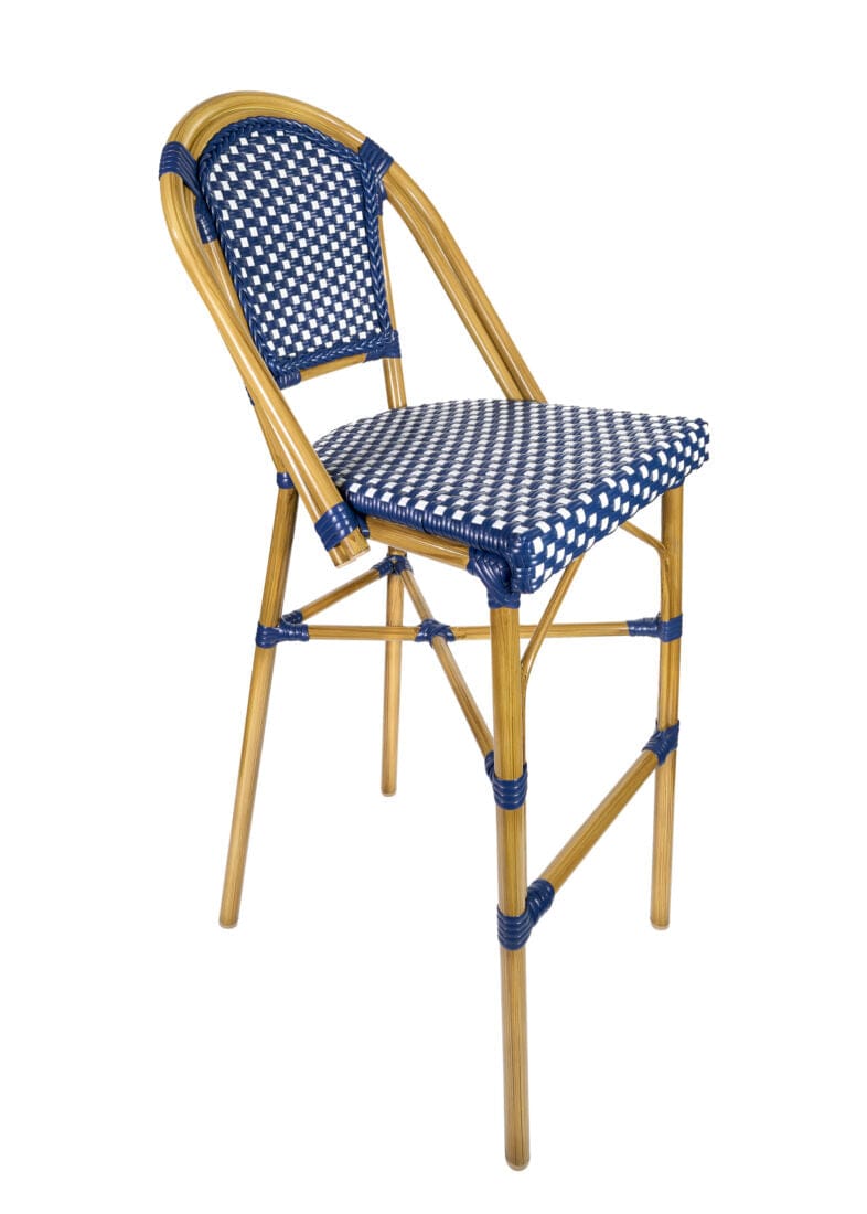 2 Pack Blue and White French Bistro Barstool for Kitchen Island Seating