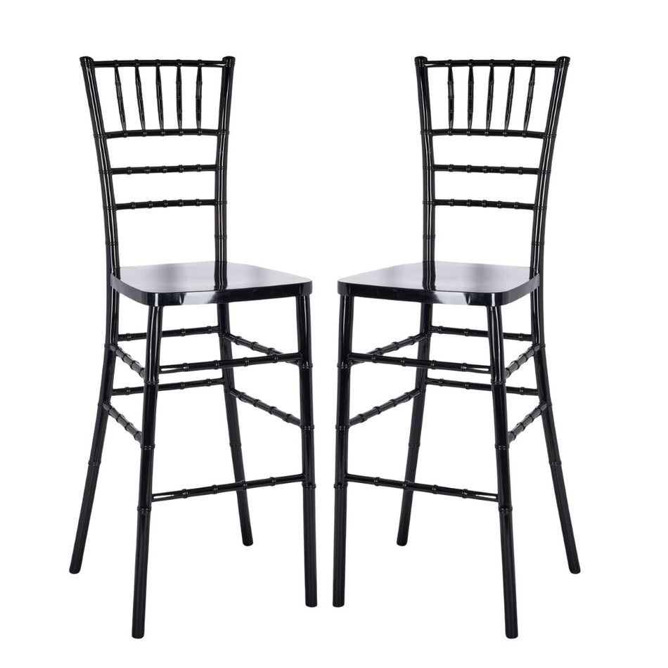 Black Resin Skeleton™ Chiavari Barstool for Kitchen or Home Lounge