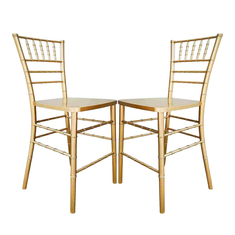Gold Bullion Resin Skeleton™ Chiavari Barstool for Glam Kitchen Seating