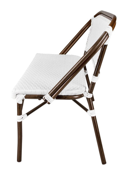 White on White Bistro Bench Loveseat, Image 5
