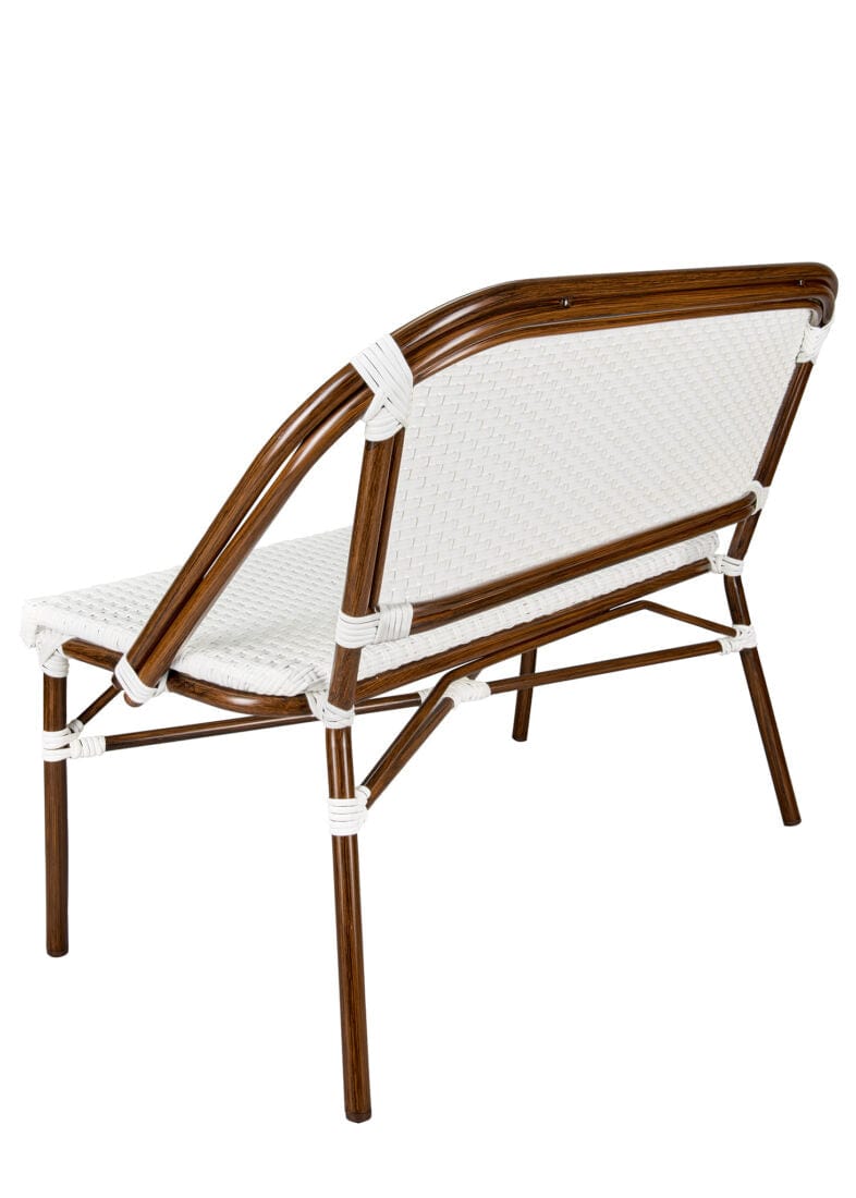 White on White Bistro Bench Loveseat, Image 6