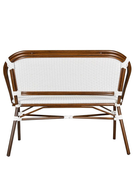 White on White Bistro Bench Loveseat, Image 7