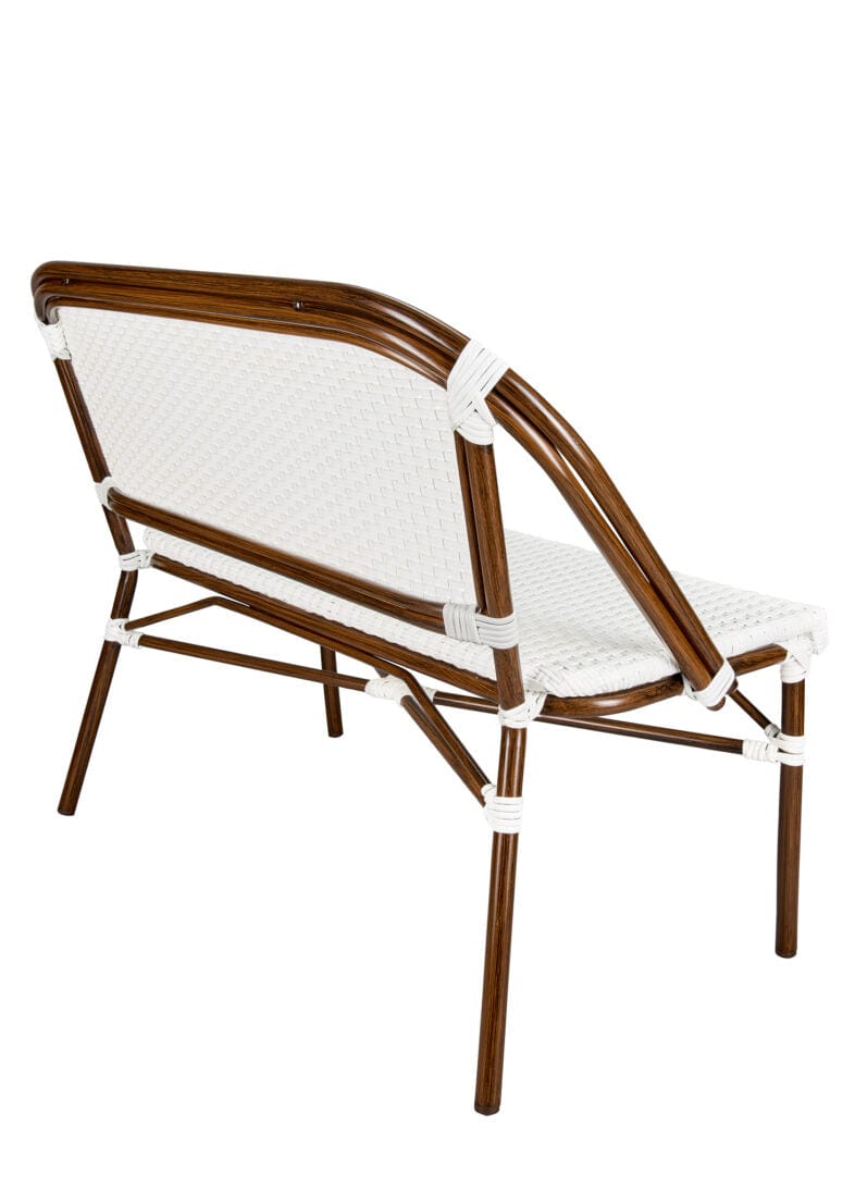 White on White Bistro Bench Loveseat, Image 8