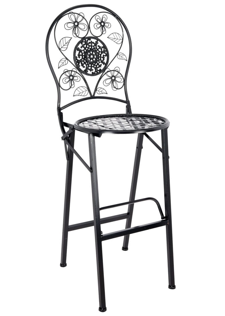 2 Pack Black Metal Barcelona Bistro Barstools, Bold Bar Seating for Home Kitchens or Outdoor Entertaining
