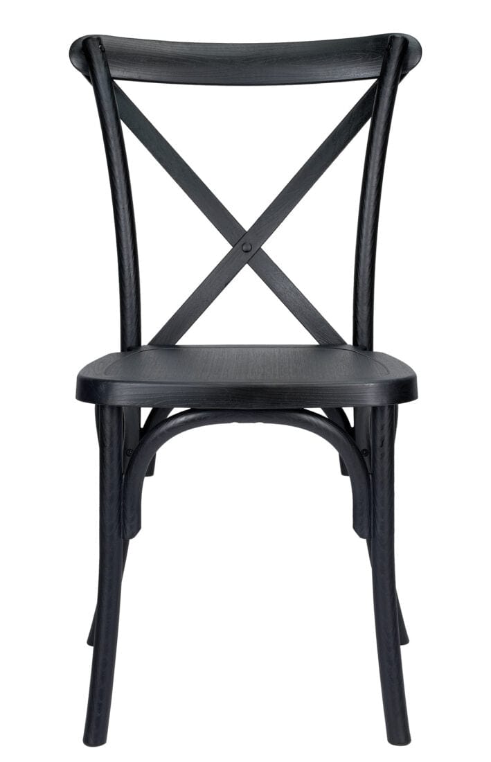 Farmhouse Dining Table Set 96x40" with 10 Cross Back Steel Skeleton Chairs for Kitchen Patio Dining Room, T Legs, Black, Image 5