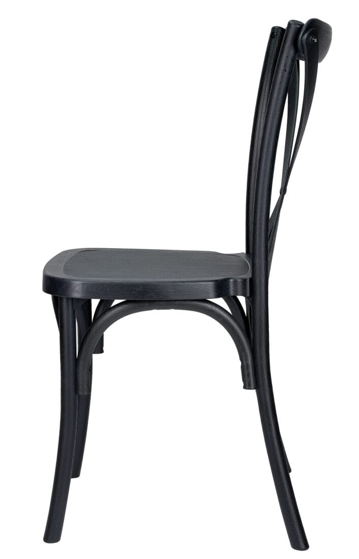 Farmhouse Dining Table Set 96x40" with 10 Cross Back Steel Skeleton Chairs for Kitchen Patio Dining Room, T Legs, Black, Image 7