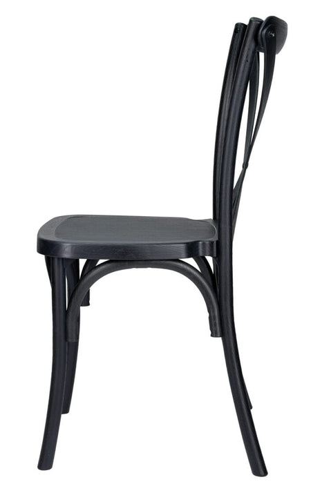 Farmhouse Dining Table Set 96x40" with 10 Cross Back Steel Skeleton Chairs for Kitchen Patio Dining Room, T Legs, Black, Image 7