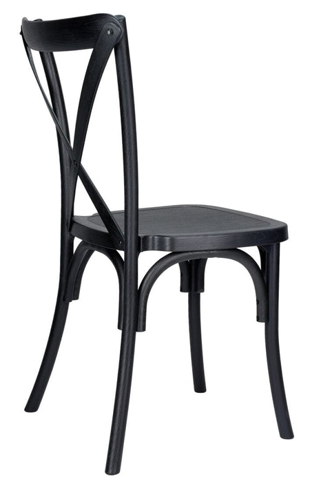 Farmhouse Dining Table Set 96x40" with 10 Cross Back Steel Skeleton Chairs for Kitchen Patio Dining Room, Fluted Legs, Black, Image 9