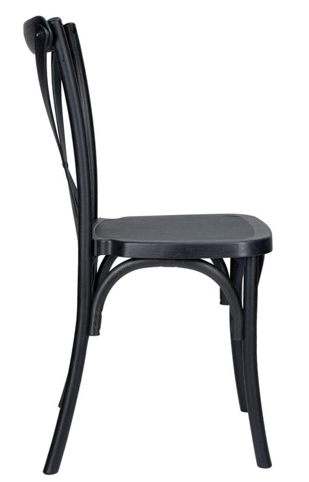 Farmhouse Dining Table Set 96x40" with 10 Cross Back Steel Skeleton Chairs for Kitchen Patio Dining Room, Fluted Legs, Black, Image 10