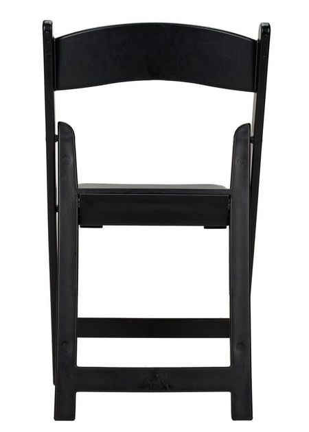 4 Pack Black Resin Folding Chair with Steel Skeleton and Padded Seat for Events and Patio, Image 7