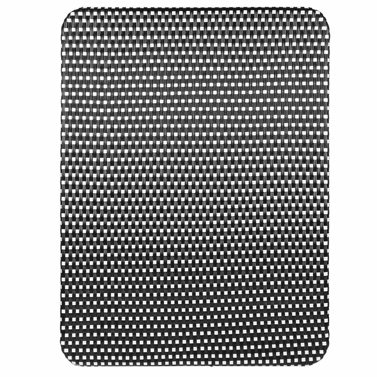 Outdoor Bistro Table 48" x 36" — Black & White PE Rattan Glass Top (Patio), Image 6