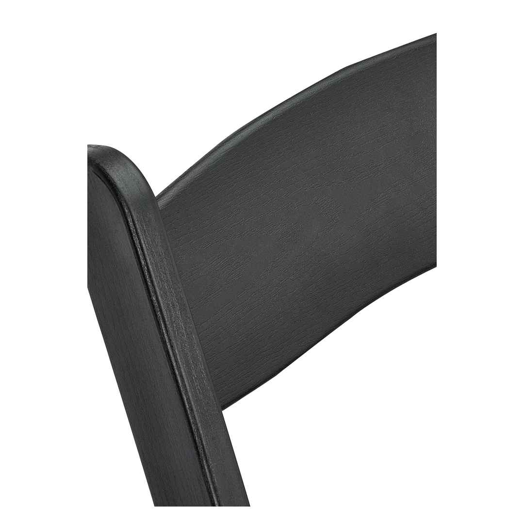 Black Folding Chair – WoodGrain Resin with Padded Black Vinyl Seat, Stackable, 850 lb (Indoor/Outdoor, Patio), Image 3
