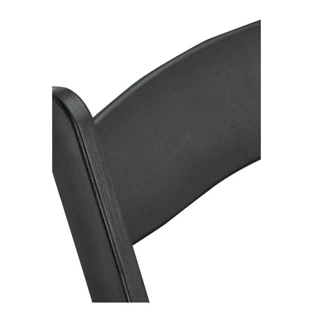 Black Folding Chair – WoodGrain Resin with Padded Black Vinyl Seat, Stackable, 850 lb (Indoor/Outdoor, Patio), Image 3