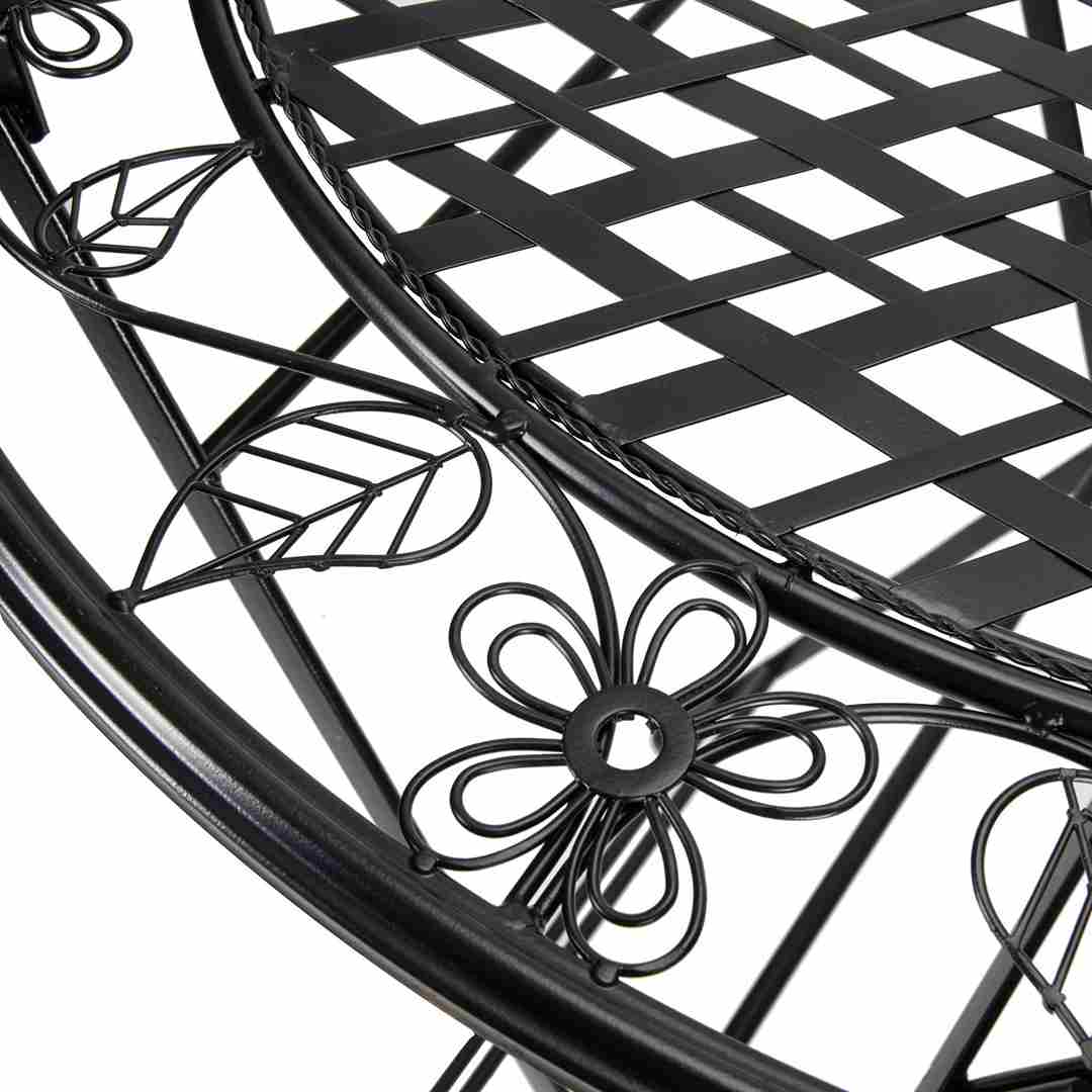 32" Antique Black Bistro Cocktail Table — Round Steel Cocktail Table for Patio & Indoor, Image 6