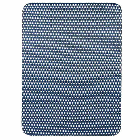 Outdoor Bistro Table 48x36 - Blue & White PE Rattan Glass Top, Patio, Image 6
