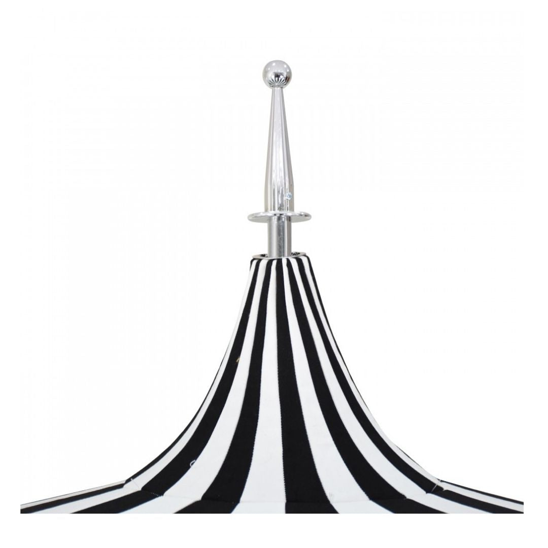 8.5' Patio California Umbrella Pagoda Series with Sunbrella Fabric and White Aluminum Pole for Deck and Patio Seating Coverage, Jockey Red, Image 5