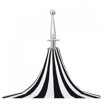 8.5' Patio California Umbrella Pagoda Series with Sunbrella Fabric and White Aluminum Pole for Backyard Comfort and Patio Shade, Black, Image 5