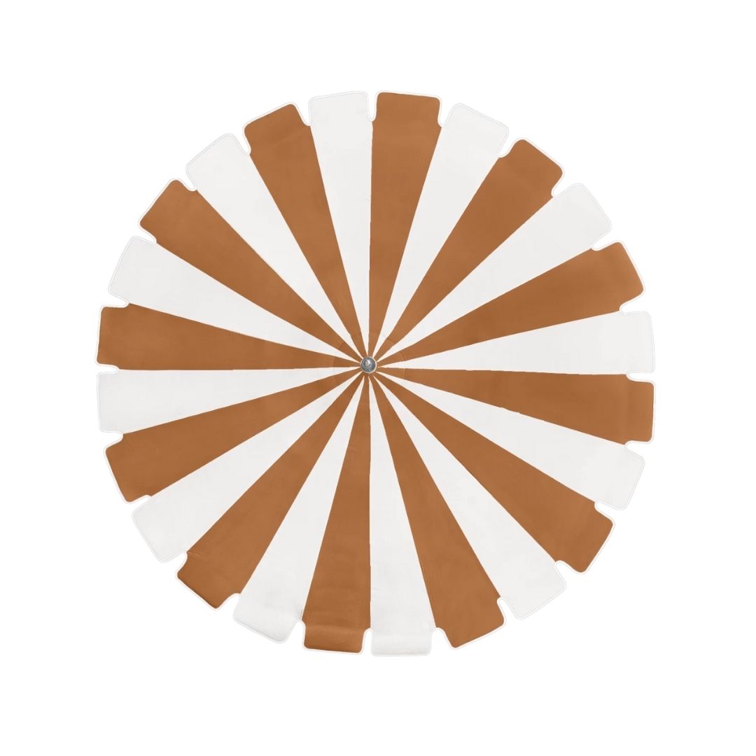 8.5' Patio California Umbrella Pagoda Series with Sunbrella Fabric and White Aluminum Pole for Outdoor Table and Patio Coverage, Tuscan, Image 3
