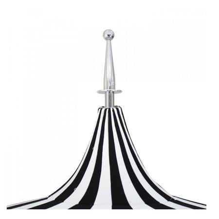 8.5' Patio California Umbrella Pagoda Series with Sunbrella Fabric and White Aluminum Pole for Patio Deck and Backyard Shade, Antique Beige, Image 5