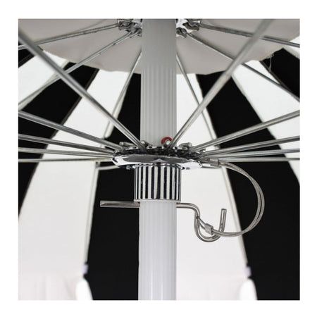 8.5' Patio California Umbrella Pagoda Series with Sunbrella Fabric and White Aluminum Pole for Outdoor Deck Patio Use, Macaw, Image 6