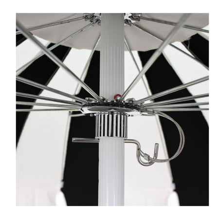 8.5' Patio California Umbrella Pagoda Series with Sunbrella Fabric and White Aluminum Pole for Deck Backyard and Poolside Shade, Sunflower Yellow, Image 6