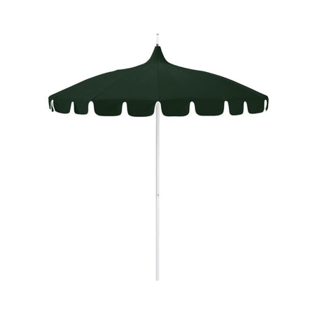 8.5' Patio California Umbrella Pagoda Series with Sunbrella Fabric and White Aluminum Pole for Patio Garden and Outdoor Shade, Forest Green, Image 2