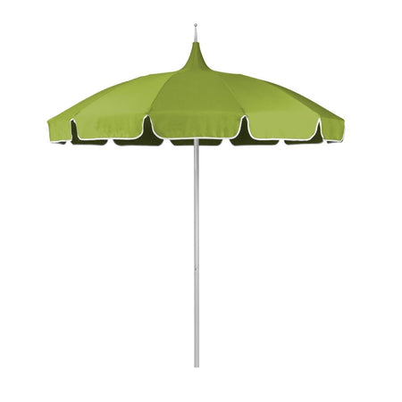 8.5' Patio California Umbrella Pagoda Series with Sunbrella Fabric and White Aluminum Pole for Backyard Lounge and Patio Use, Macaw, Image 2